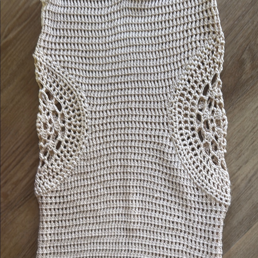 Elan Beige Crochet Swim Coverup - Picture 4 of 7